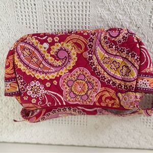 Vera Bradley Pink and Orange Paisley Cosmetic Bag